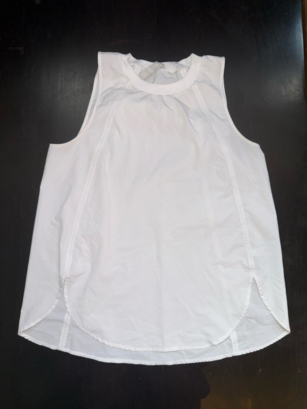 Athleta White Sleeveless Athletic Tank Top
